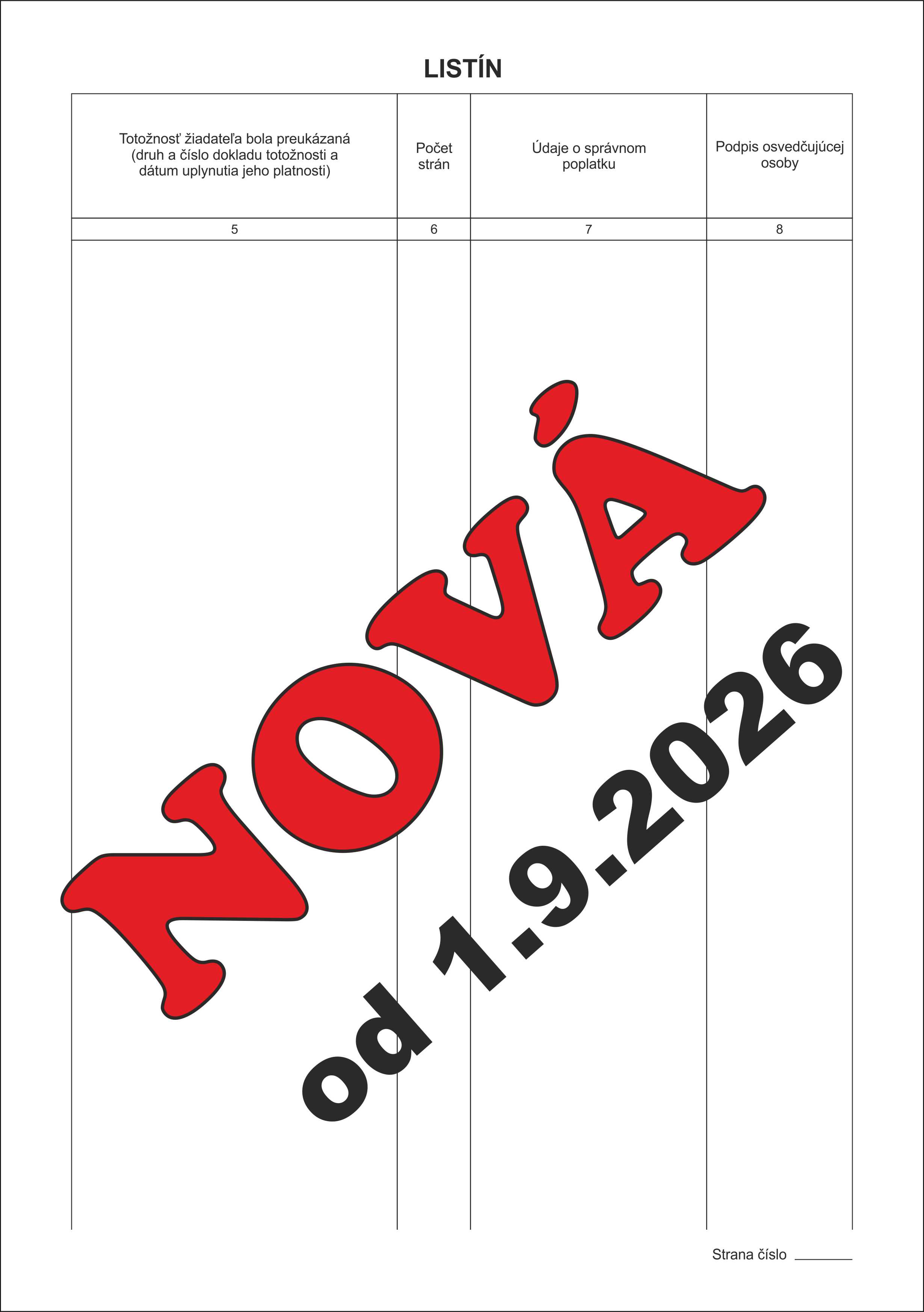 NOVÁ - Osvedčovacia kniha listín - 100 listová - bez riadkov