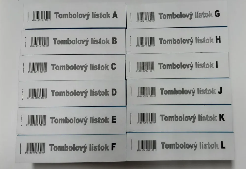 Tombolový lístok 1 blok (Vlastný výber)