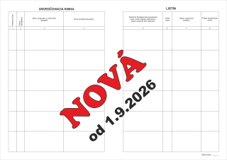 NOVÁ - Osvedčovacia kniha listín - 100 listová - 6 riadkov