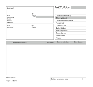 Faktúra - daňový doklad (samoprepis) 2/3 A4
