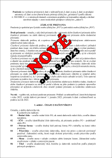 Poučenie na vyplnenie priznania k dani z nehn.